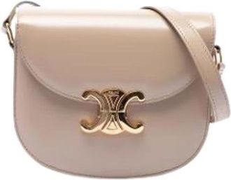 Celine Pre-owned Clea Schoudertas - unisex - Vintage Schoudertas - Beige - ONE Size - Leer - Vintage