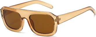 Generic Mens Large Frame Sports Sunglasses Outdoor Beach Womens Decorative Sun Glasses(Orange)