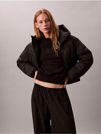 Calvin Klein Jeans Calvin Klein Womens Short Puffer Jacket - Black - XS