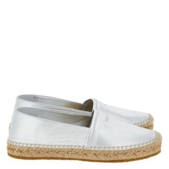 Ferragamo Alma Leather Logo Espadrilles, Size 7 C