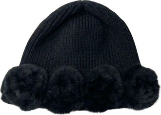 MARCUS ADLER Knit Faux Fur Beanie
