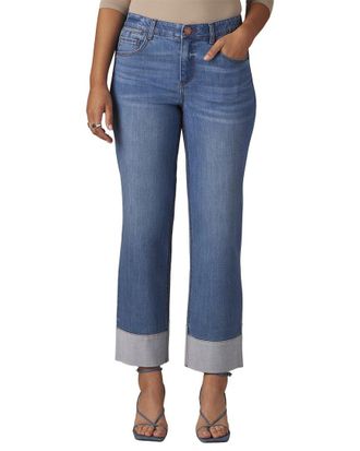 Wit & Wisdom Wit & Wisdom Mid Blue High Rise Round Up Boyfriend Jean