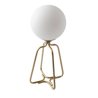 Angel Cerd&aacute; Table Lamp Gold Steel & White Tinted Glass, E27