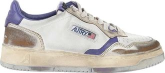 Autry White Logo Vintage Sneakers
