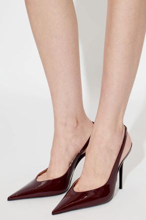 Amina Muaddi Anok Heeled Shoes, Womens, Burgundy