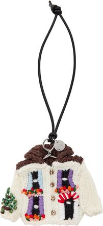 J.W.Anderson House Cardigan Knitted bag Charm - Light Grey - One Size