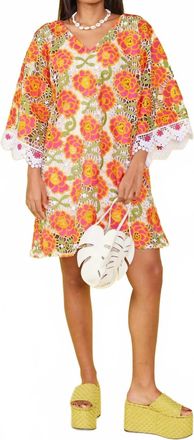 Tela Lei Lei Short Dress In Pink Multi