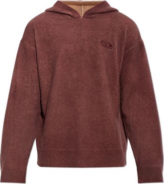 Diesel K-Pickled Wolle Sweatshirt - Heren - Sweatshirts & Hoodies - Rood - Maat: L Wol