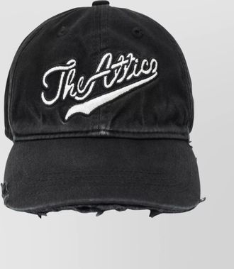 The Attico vintage effect baseball cap curved brim