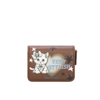 Braccialini Accessoires, Dames, Bruin, ONE Size, Kleine Portemonnee met Ritssluiting