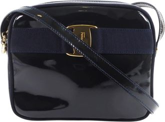 Ferragamo Pre-owned Ferragamo Patent Vara Crossbody Unisex HL6FQ3EDWEKX6PJY