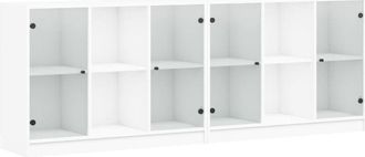vidaXL Vidaxl - Estanter&iacute;a Con Puertas Madera De Ingenier&iacute;a Negro 204x37x75 Cm