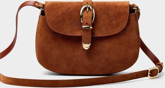 Herbert Fr&egrave;re Soeur Womens Courcy Frieda Velours suede crossbody bag