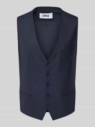 Cinque Weste mit V-Ausschnitt und Knopfleiste Modell Totti in Dunkelblau, Gr&ouml;&szlig;e 44