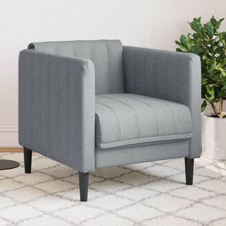 vidaXL Sill&oacute;n De Tela Gris Claro Vidaxl