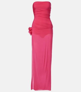Magda Butrym Floral-applique jersey gown