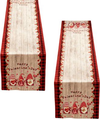 OEM Mantel Decorativo Con Dise&ntilde;o De Corazones, Tejido De Lino Natural - 2