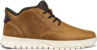 Geox Flextride Plus Enkellaarsjes - Heren - Sneakers - Bruin - 40 EU - Leer - Schoenen