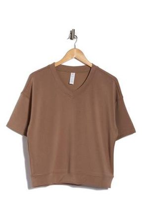 Yogalicious Sandwashed Softlite Short Sleeve Top in Washed Tiramisu at Nordstrom Rack, Size X-Large