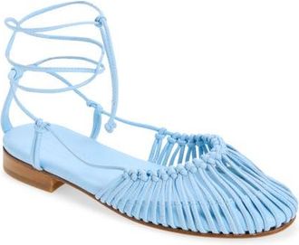 Hereu Knotted Round Toe Sandal in Baby Blue at Nordstrom, Size 11.5Us