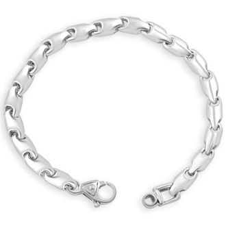 Pompeii3 Mens Rounded Seed Link 14k Gold (48gram) or Platinum (78gram) Bracelet 8.5