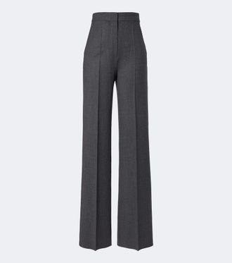Max Mara Pantaloni a gamba larga in misto lana