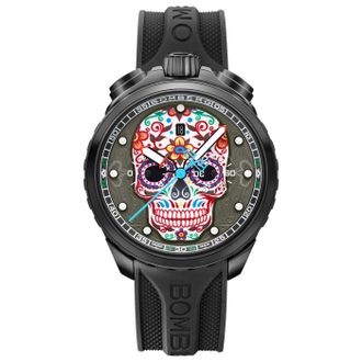 Bomberg Watches Mens BOLT-68 Heritage 45mm Quartz Watch BS45CHPBA.060-2.11
