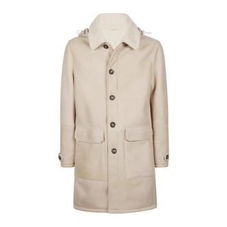 Eleventy Beige Wool Coat