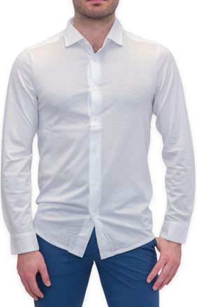 Emporio Armani Curved Hem Buttoned Shirt