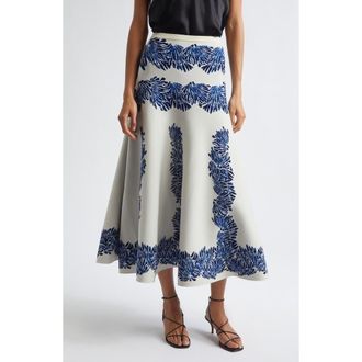 Ulla Johnson Alessia Jacquard Skirt in Ocean at Nordstrom, Size X-Large