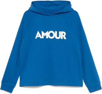 Juvia Felpa in misto cotone con cappuccio - Blu