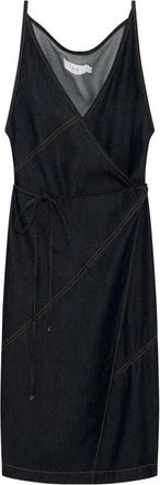 Iro Rania Wrap Dress - Dames - Wikkelkleedje - Blauw - S - Denim - Kleedjes