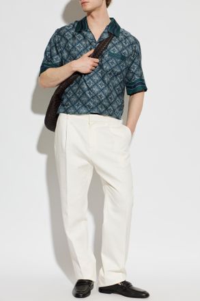 Casablanca Silk Shirt With Pocket, Mens, Green