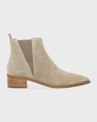 Marc Fisher Yale Leather Pointed Chelsea Booties