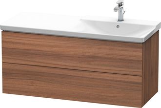Duravit Duravit L-cube M&oacute;dulo Mural 1220mm De Ancho, Profundidad 481, 2 Cajones, Apto Para P3 Comfort Art&iacute;culo 233412, Lavabo A La Derecha, Color: Nogal Natur