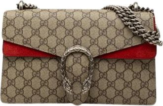 Gucci Pre-owned Dionysus Schoudertas - Dames - Vintage Schoudertas - Beige - ONE Size - Su&egrave;de - Vintage