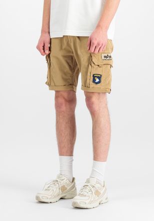 Alpha Industries Shorts ALPHA INDUSTRIES Crew Short Patch, Herren, Gr. 30, Normalgr&ouml;ssen, beige (sand), Obermaterial: 98% Baumwolle, 2% Elastan; Futter: 100% Baumwolle