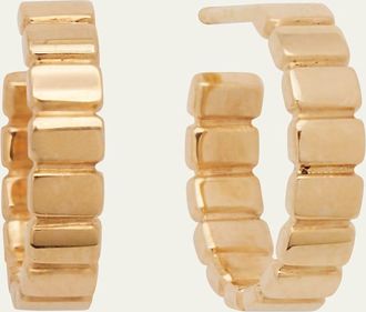 Lana Jewelry 14K Yellow Gold Skinny Tag Huggie Earrings