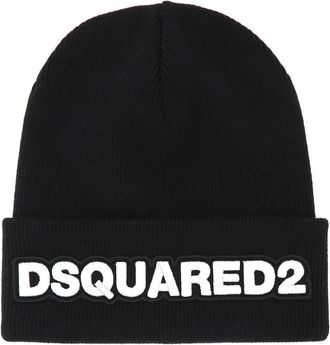 Dsquared2 Stijlvolle Schoenen voor Mannen en Vrouwen - Heren - Hoeden - Zwart - ONE Size - Wol - Accessoires