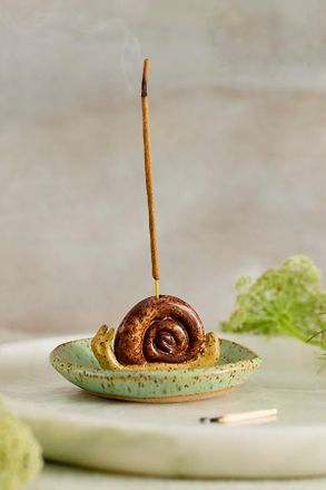 Terrain Snail Stoneware Incense Holder