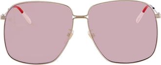 Gucci Pink Oversized Ladies Sunglasses GG0394S 004 62