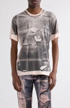 Acne Studios Eamon Trompe lOeil T-Shirt in Pink/grey at Nordstrom, Size X-Large