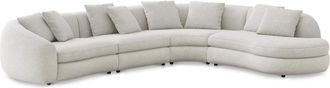 Castlery Fable Extended Chaise Sectional Sofa Right Facing Customized, Performance Boucle Light Grey, Ultra Deep Seats, Spill Resistant, Castlery