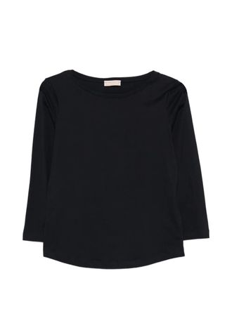 Purotatto Boat-Neck 3/4 Sleeves Blouse