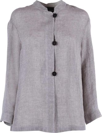 Emporio Armani Relaxed Fit Linen Blend Blazer