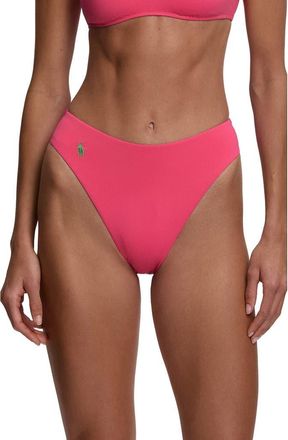 Polo Ralph Lauren Modern High Cut Bikini Bottoms in Desert Pink at Nordstrom, Size X-Large