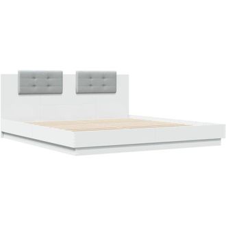 vidaXL Bed Frame without Mattress White 160x200 cm Vidaxl