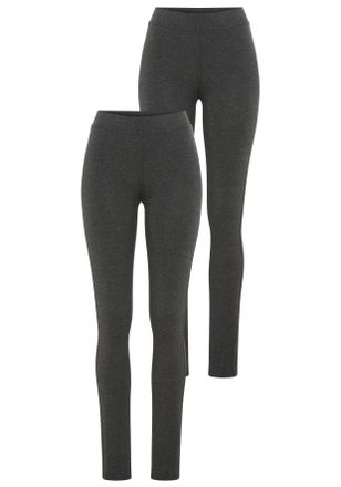 Ysabel Mora Leggings YSABEL MORA, Damen, Gr. L, N-Gr, anthrazit, Single Jersey, Obermaterial: 95% Baumwolle, 5% Elasthan, eng lang, Hosen Leggings