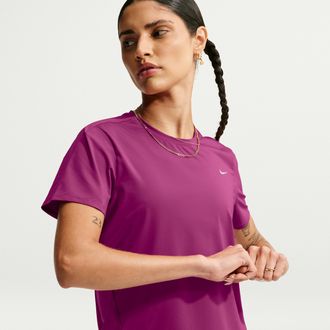 Nike Womens Swift Dri-FIT Short-Sleeve Running Top in Red | IU1052-630