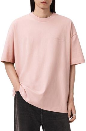 AllSaints Xander Crewneck T-Shirt in Sunbaked Pink at Nordstrom, Size Xx-Large